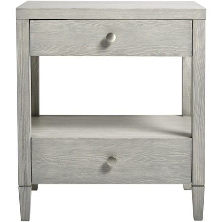 Coastal Nightstand with 2 Drawers