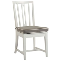 Coastal Kitchen Chair with Removable Seat Cushion
