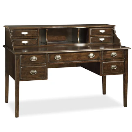 Writing Desk with 8 Drawers and Vertical Dividers