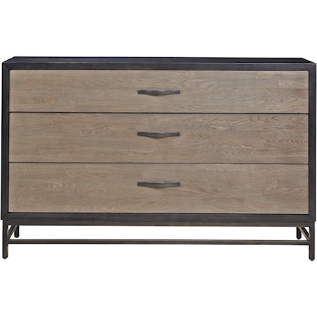 Spencer Three Drawer Dresser in Two-Tone Finish