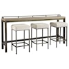 Universal Curated Console Table with 3 Stools