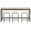 Universal Curated Console Table with 3 Stools