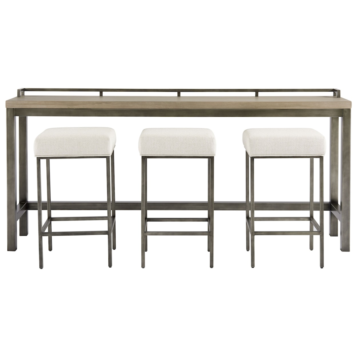 Universal Curated Console Table with 3 Stools