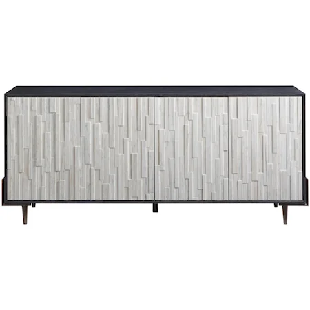 Contemporary Olso Entertainment Console with Stone Door Fronts