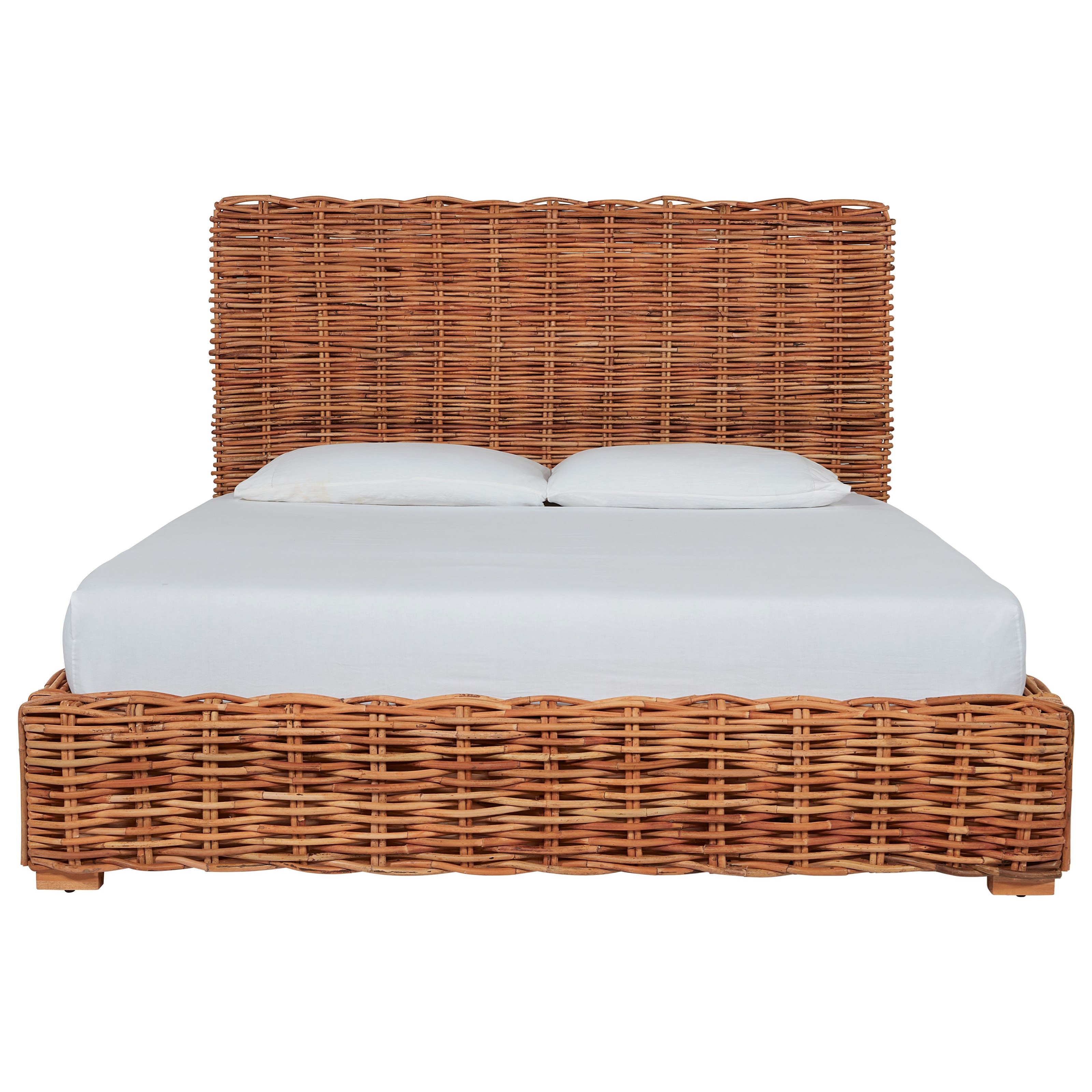 Wicker rattan store king bed
