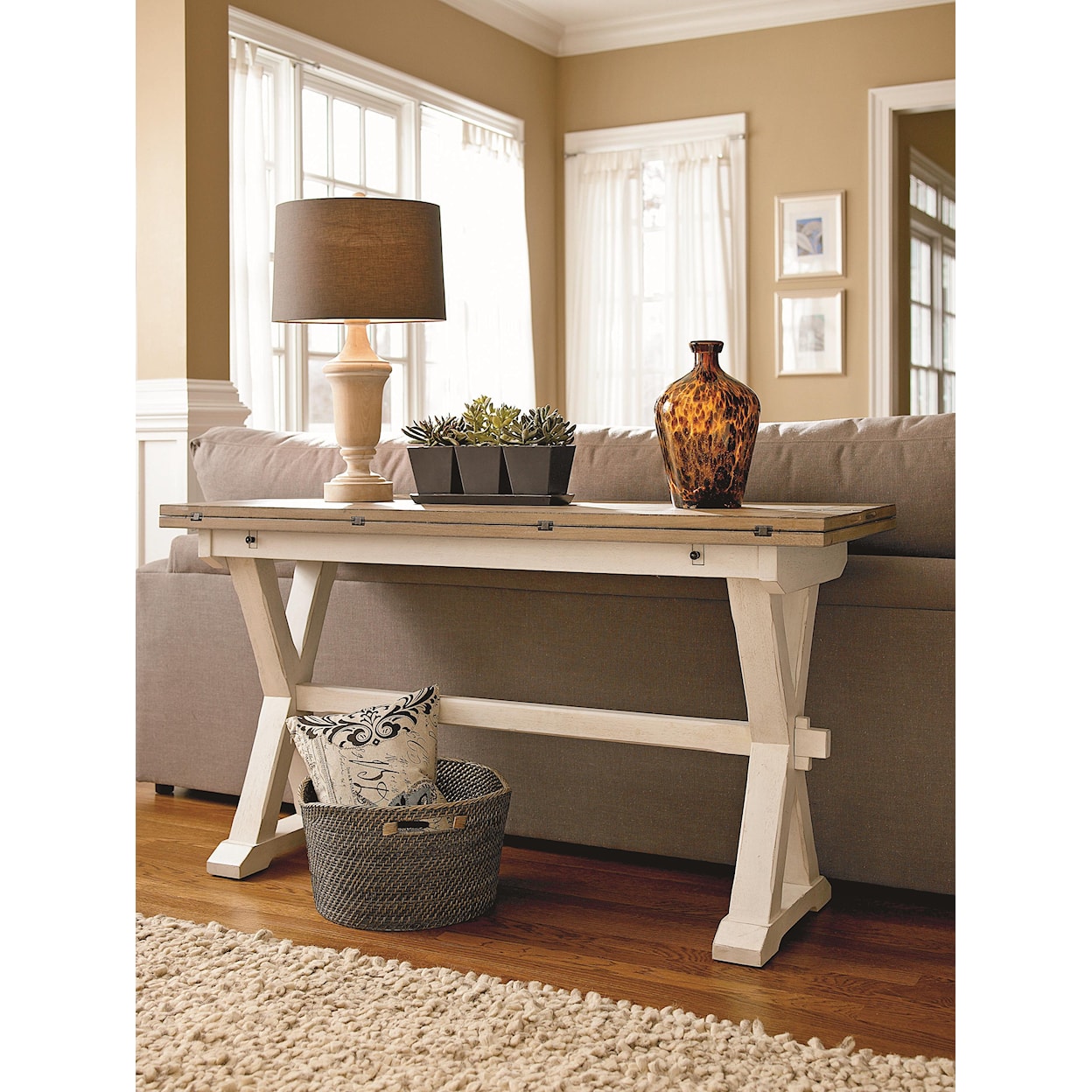 Universal Curated Drop Leaf Console Table