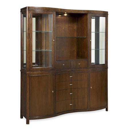 Complete Buffet and Hutch with Glass Shelves