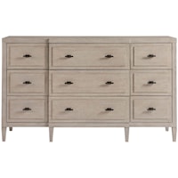 Transitional 9-Drawer Dresser with Jewelry Tray Insert