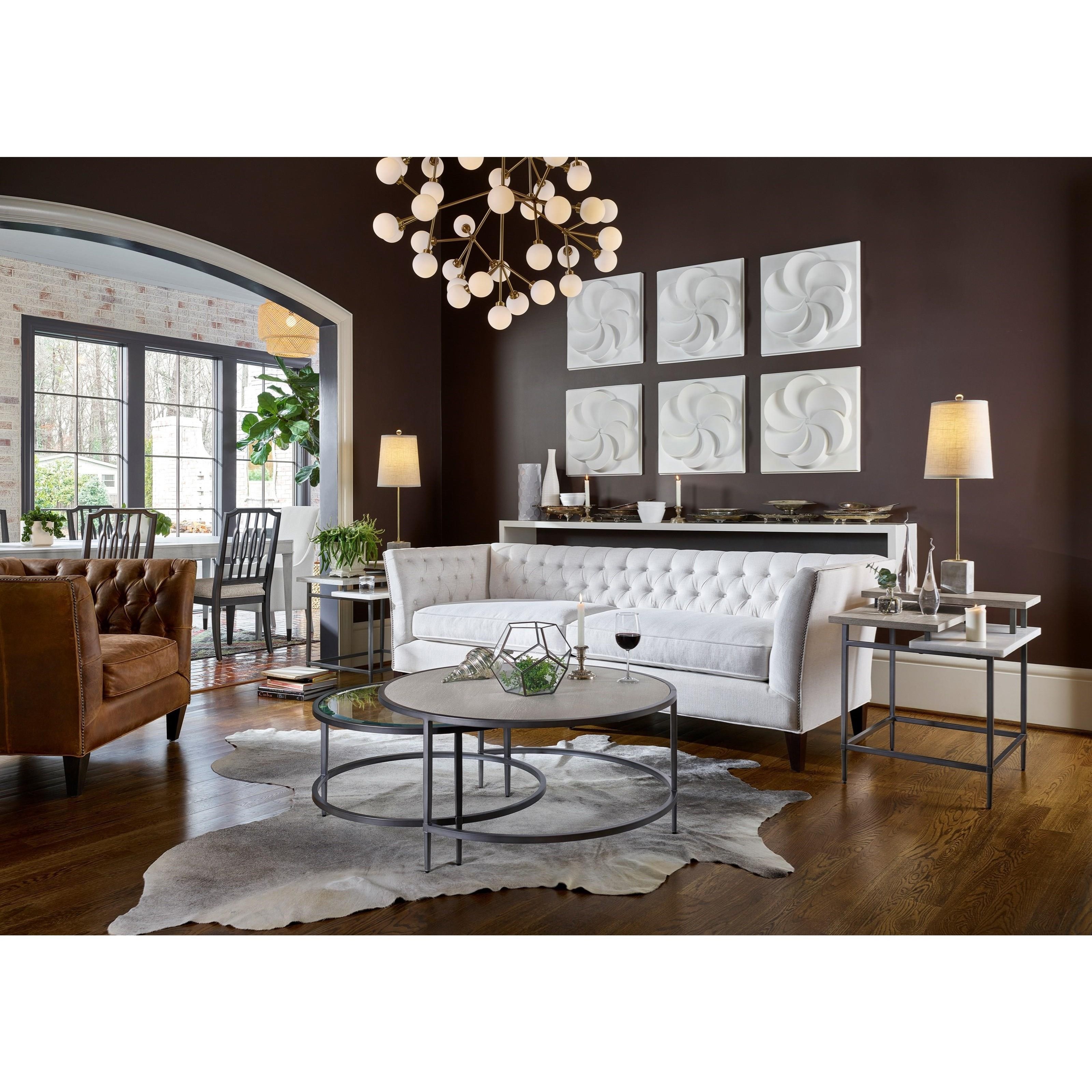 Universal Midtown 805808 Contemporary Nesting Coffee Tables with Matte