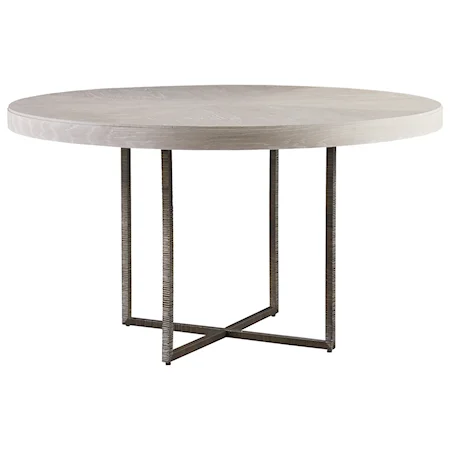 Robards Round Dining Table with Bronze Base