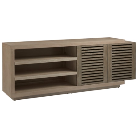 Contemporary Emory Entertainment Console with Adjustable Shelves