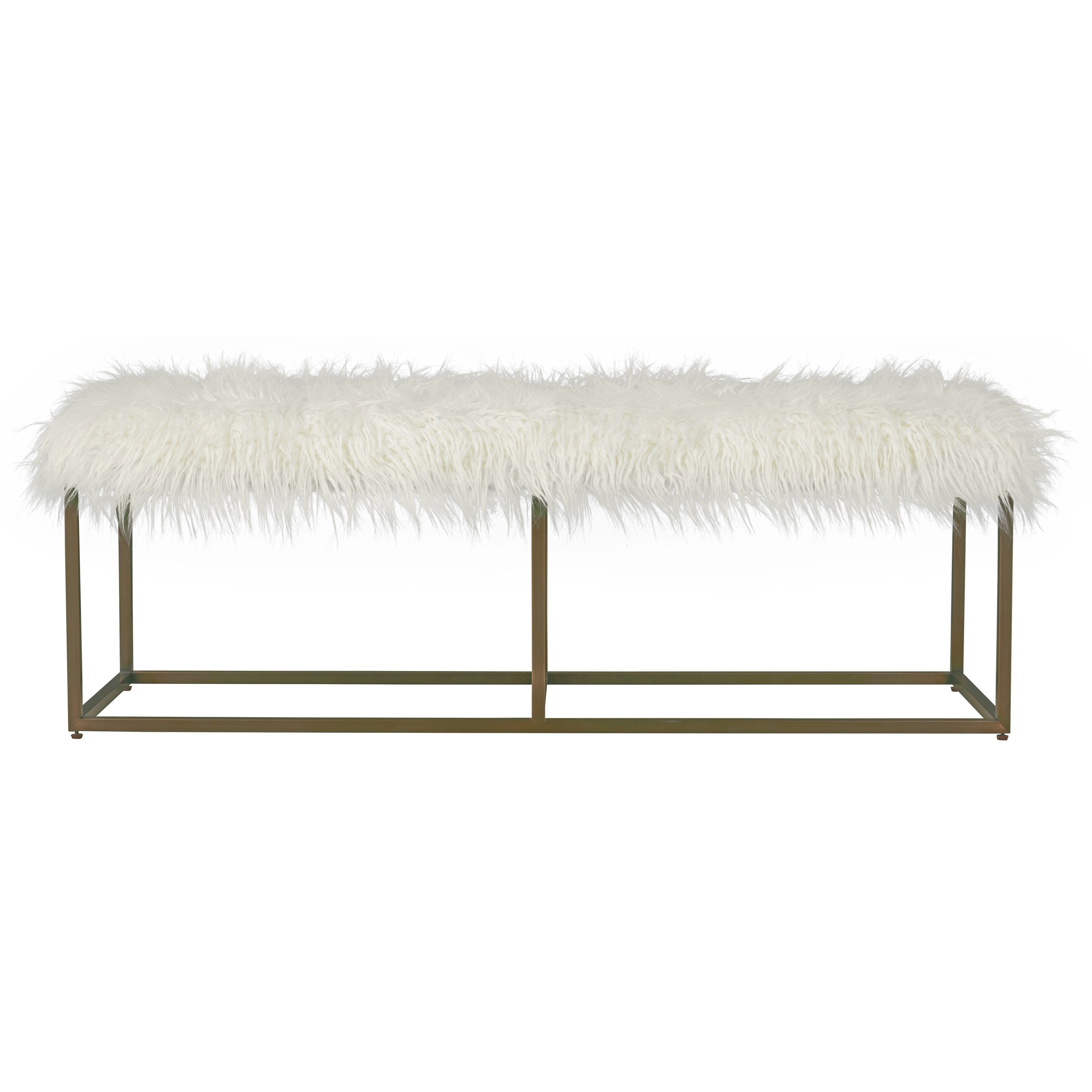 Universal Modern 656B380 Contemporary Upholstered Bench with Brushed