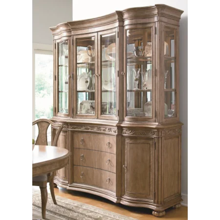 Palisades Credenza and Hutch China Display Cabinet