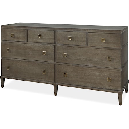 Transitional 8-Drawer Dresser