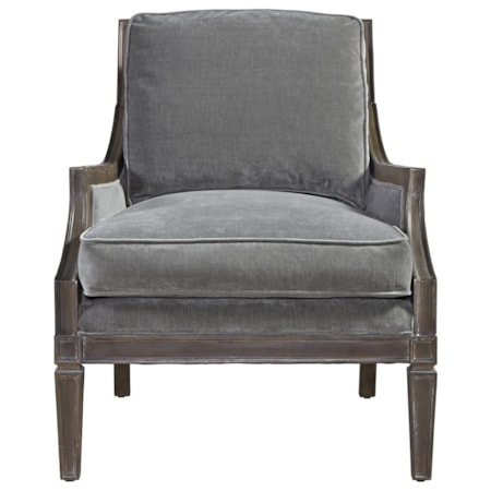 Crosspoint Accent Chair with Wood Outer Back