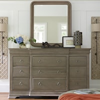 Dresser & Mirror Set with Ring Pull Hardware