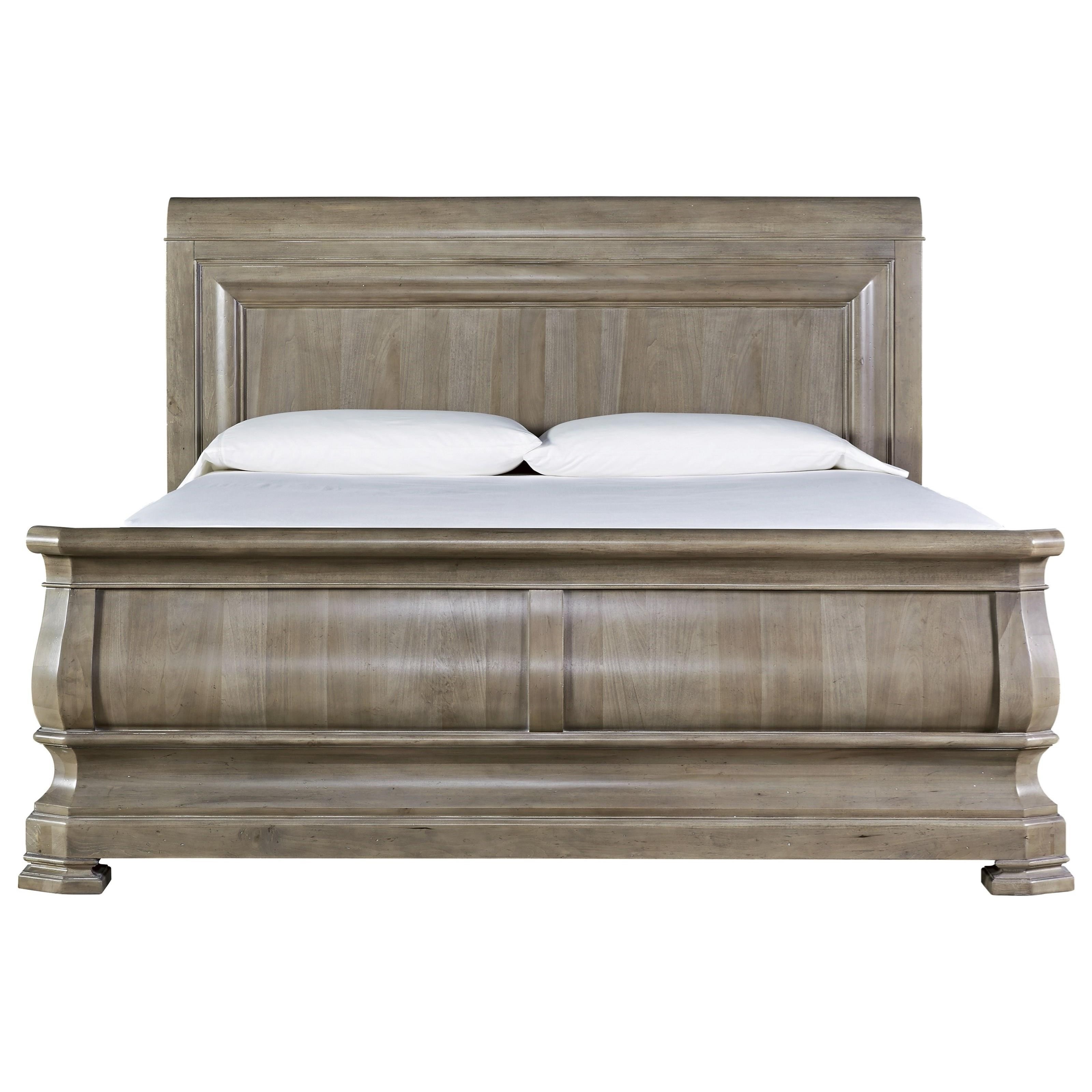 Universal Reprise King Sleigh Bed with Paneled Headboard Howell