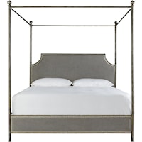 Respite King Upholstered Bed with Removable Canopy