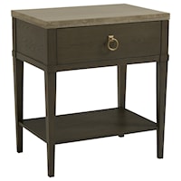 1 Drawer Night Table with Stone Top
