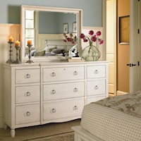 Dresser and Rectangular Landscape Mirror Set