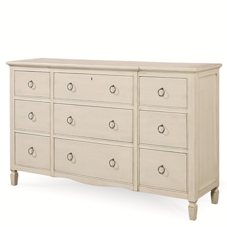 Dresser and Mirror Set
