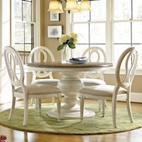 5 Piece Dining Set with Pierced Back Chairs