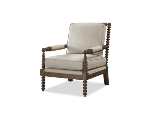 Spool Turned Arm and Leg Accent Chair