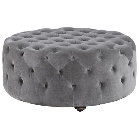 Aberdeen Round Tufted Cocktail Ottoman