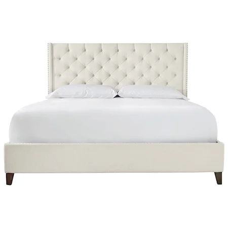 Queen Panache Bed with Button Tufted Headboard