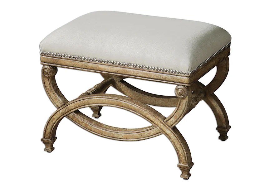 Accent Furniture - Benches Karline Small Bench by Uttermost at Swann's Furniture & Design