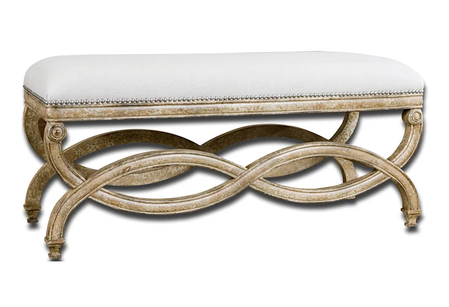 Accent Furniture - Benches Karline Bench by Uttermost at Z & R Furniture