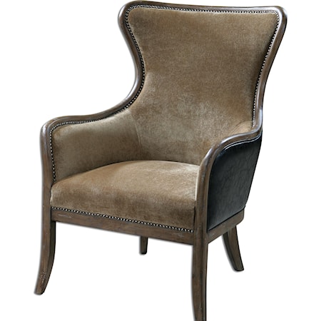 Snowden Tan Wing Chair