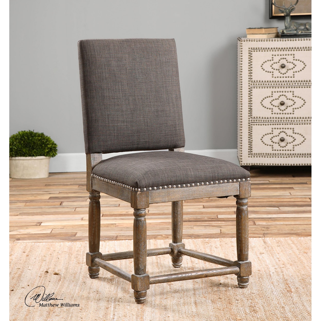 Uttermost Accent Furniture - Accent Chairs Laurens Gray Accent Chair