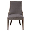 Uttermost Accent Furniture - Accent Chairs Aidrian Charcoal Gray Accent Chair