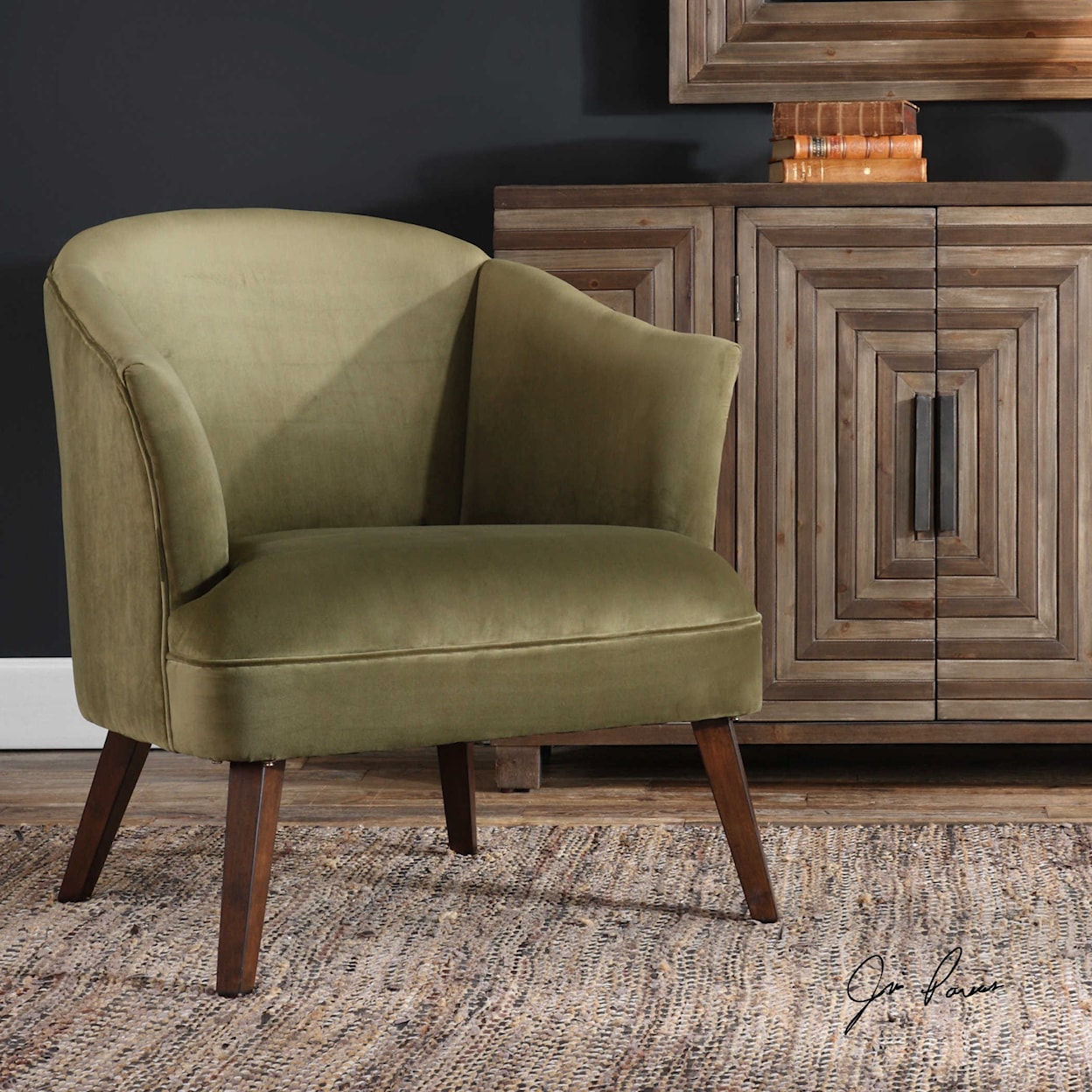 Uttermost Accent Furniture - Accent Chairs Conroy Olive Accent Chair