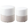 Uttermost Accent Furniture - Ottomans Tilda Two-Toned Nesting Ottomans