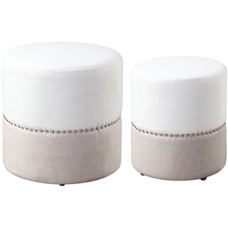 Tilda Two-Toned Nesting Ottomans