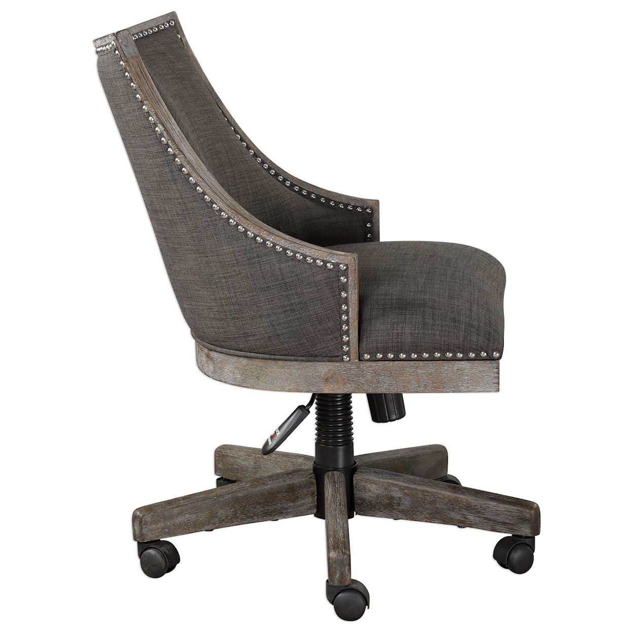 Uttermost Accent Furniture Aidrian Charcoal Desk Chair