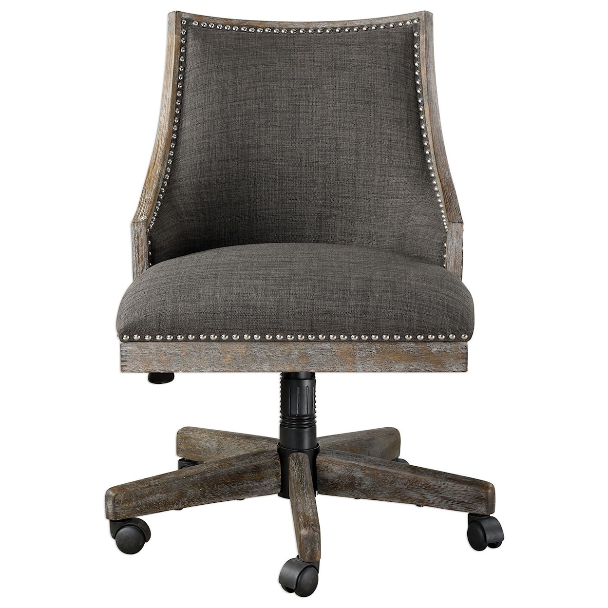 Uttermost Accent Furniture Aidrian Charcoal Desk Chair