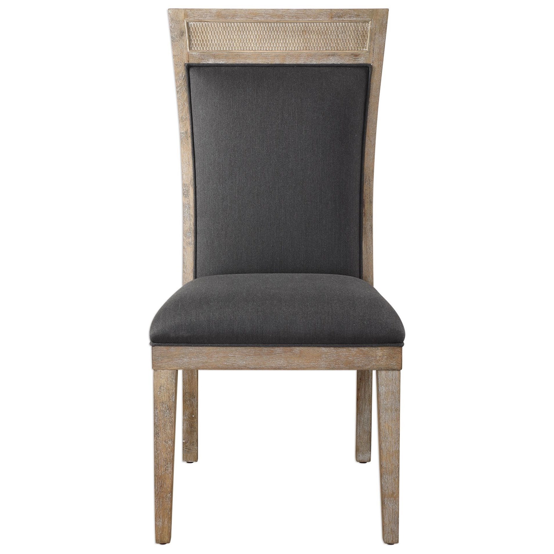 Uttermost Accent Furniture - Accent Chairs Encore Dark Gray Armless Chair