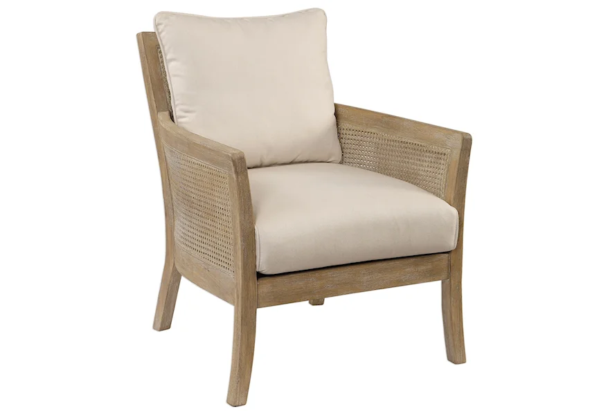 Accent Furniture - Accent Chairs Encore Natural Armchair by Uttermost at Del Sol Furniture