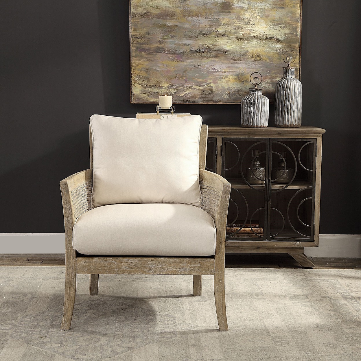 Uttermost Accent Furniture - Accent Chairs Encore Natural Armchair