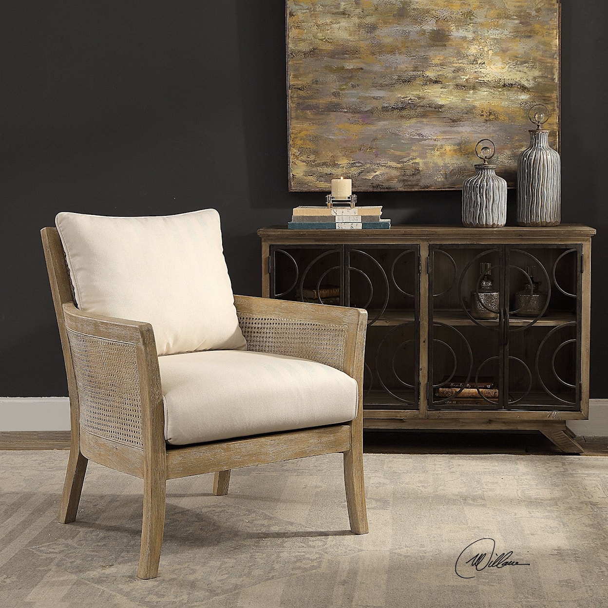 Uttermost Accent Furniture - Accent Chairs Encore Natural Armchair