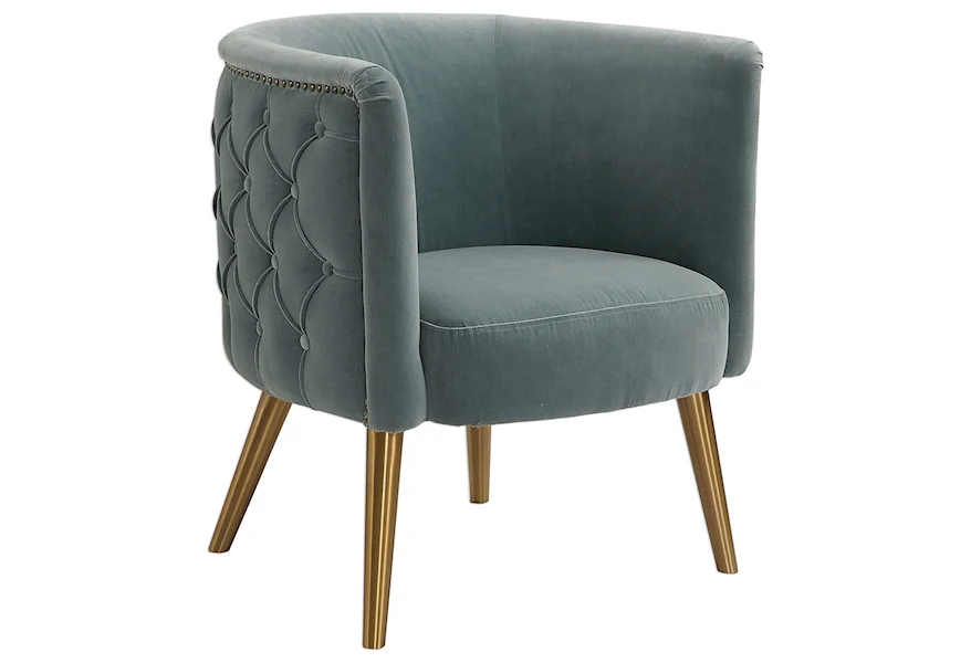 Accent Furniture - Accent Chairs Haider Gray Accent Chair by Uttermost at Town and Country Furniture 
