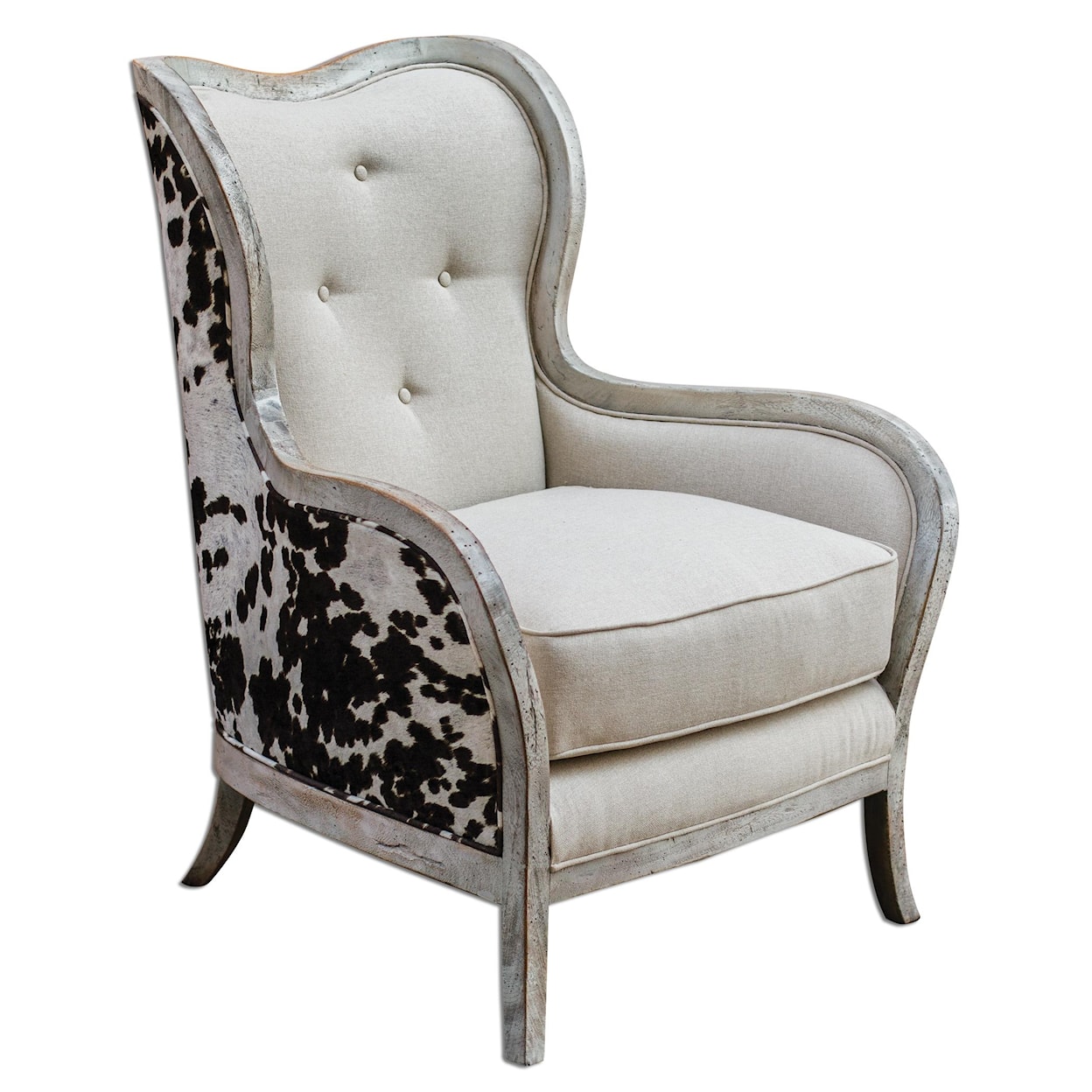 Uttermost Accent Furniture - Accent Chairs Chalina High Back Arm Chair