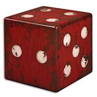 Dice Red Accent Table