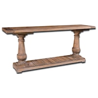 Stratford Weathered Console Table with Columns