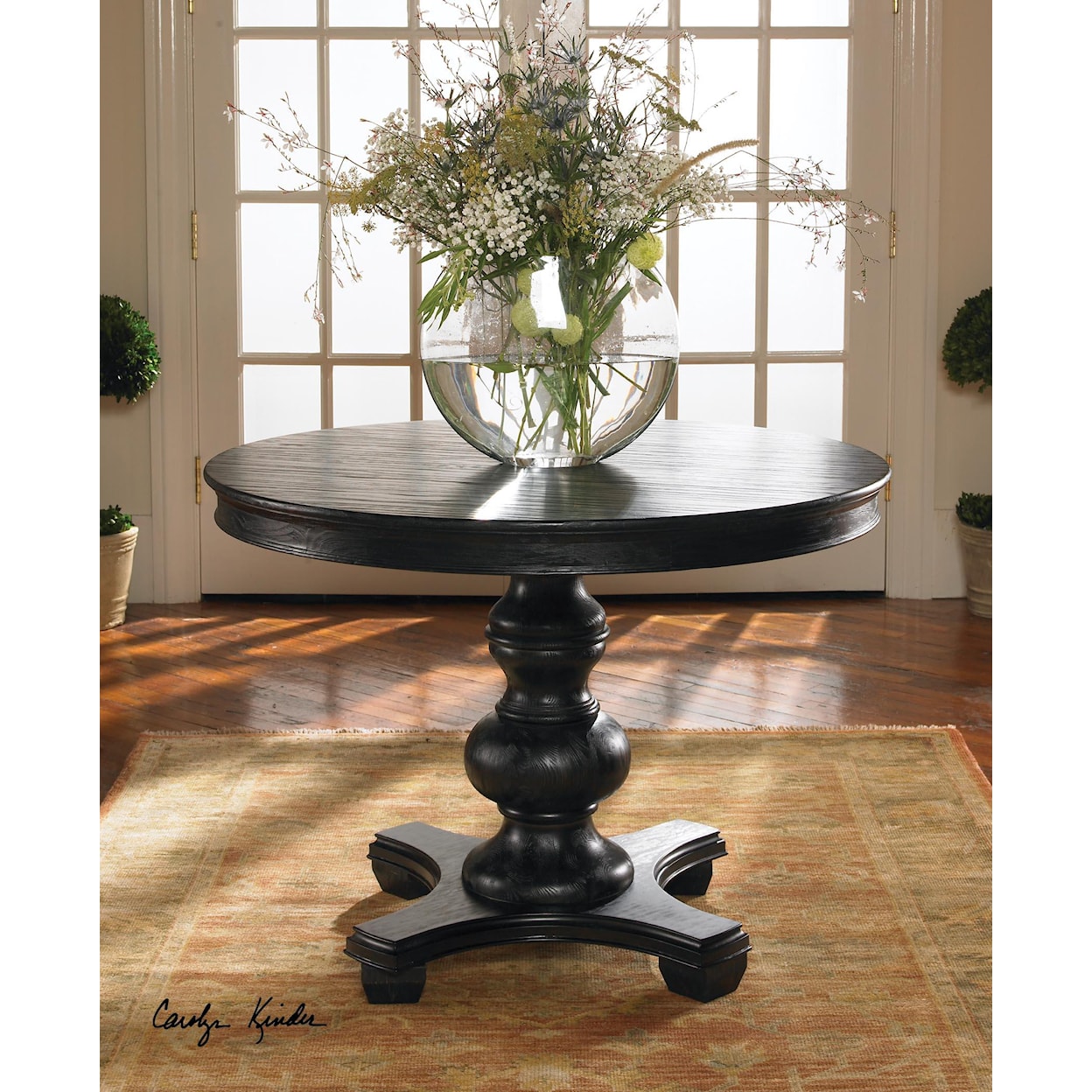 Uttermost Accent Furniture - Occasional Tables Brynmore Wood Grain Round Table