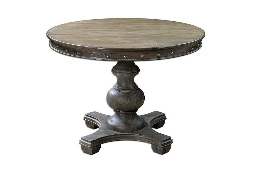 Accent Furniture - Occasional Tables Sylvana Wood Round Table by Uttermost at Goffena Furniture & Mattress Center