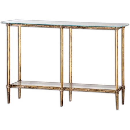 Elenio Glass Console Table